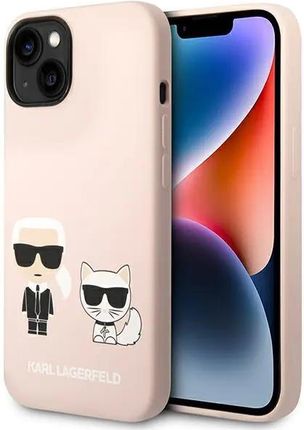 Karl Lagerfeld Klhmp14Msskci Iphone 14 Plus 6,7" Hardcase Jasnoróżowy/Light Pink Silicone & Choupette Magsafe (827992)
