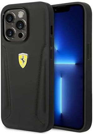Ferrari Fehcp14Xrbuk Iphone 14 Pro Max 6,7" Czarny/Black Hardcase Leather Stamp Sides (833414)