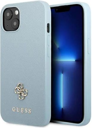 Guess Guhcp13Sps4Mb Iphone 13 Mini 5,4" Niebieski/Blue Hardcase Saffiano 4G Small Metal Logo (834269)
