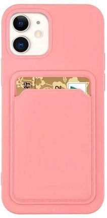 Card Case Silikonowe Etui Portfel Z Kieszonką Na Kartę Dokumenty Do Samsung Galaxy S22+ (S22 Plus) Różowy (274634)