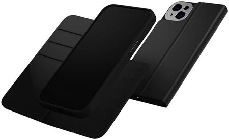 Moshi Overture MagSafe - Skórzane etui 3w1 z klapką iPhone 14 (Midnight Black)