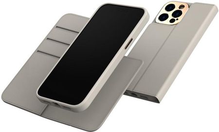 Moshi Overture MagSafe - Skórzane etui 3w1 z klapką iPhone 14 Pro Max (Serene Gray)