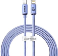 Kabel Usb-C Do Lightning Baseus Crystal, 20W, Pd, 2M (Fioletowy) (242912)