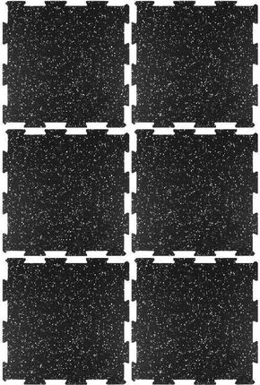 Movo Podłoga Do Treningu Puzzle Floor Mosaic Grey 50X50 Mata 6szt. Czarny Szary