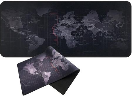 Duża podkładka pod mysz gamingowa mapa świat 90x40 XXL