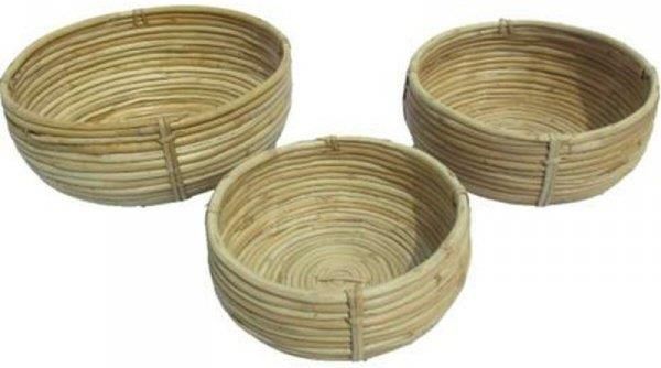 Dkd Home Decor Zestaw Koszykow Naturalny Rattan Tropikalny X X Cm