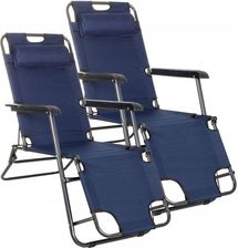 Zdjęcie Leżak Ogrodowy Grawitacyjny Granatowy Zestaw 2szt. - Tarnów