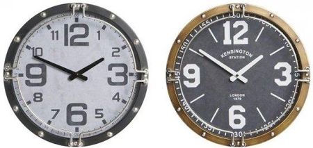 Dkd Home Decor Zegar Ścienny Szkło Żelazo 2Szt. 40,5X10X40,5Cm