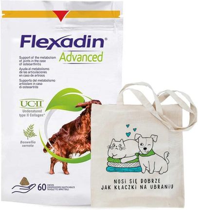 Vetoquinol Flexadin Advanced Dietetyczna Karma Uzupełniająca Dla Psów 180G (60 Kąsków)