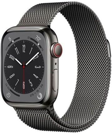 Apple Watch Series 8 Gps + Cellular 41mm Graphite Stainless Steel Case With Graphite Milanese Loop (MNJM3DHA)