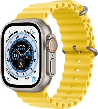 Apple Watch Ultra Gps + Cellular 49mm Titanium Case Ocean Band Żółty (MNHG3FDA)