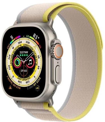 Apple Watch Ultra Gps + Cellular 49mm Titanium Case With Yellow/Beige Trail Loop (MNHK3DHA)