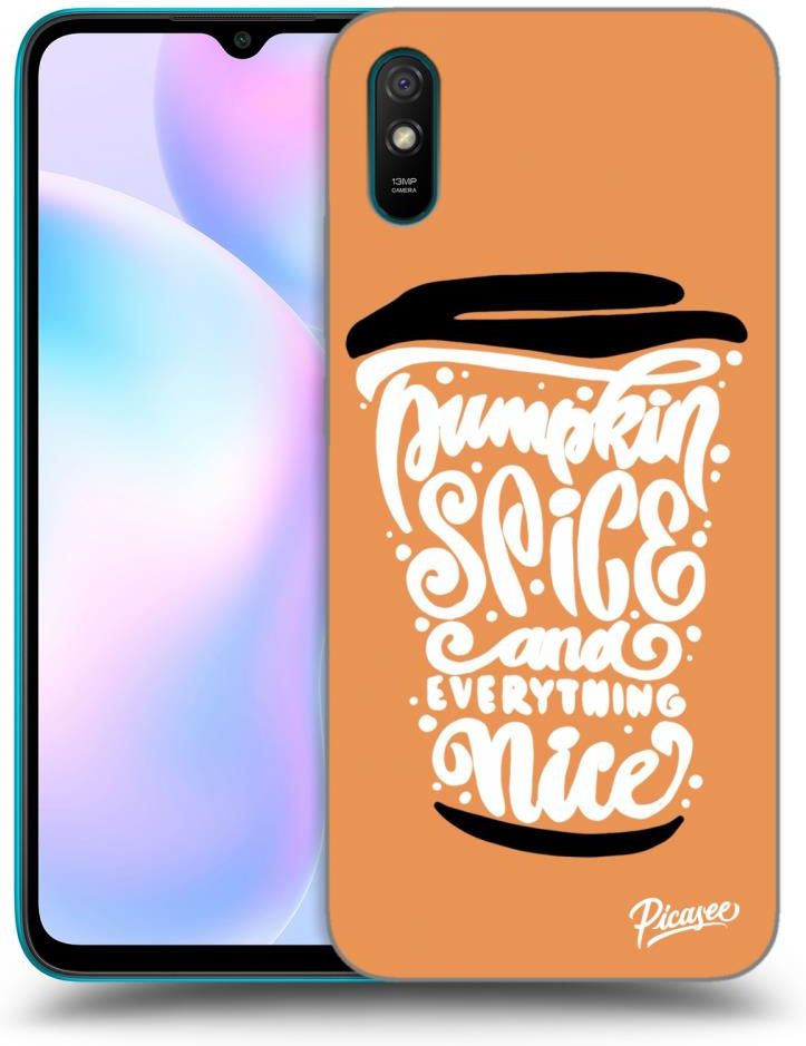 SILIKONOWE PRZEŹROCZYSTE ETUI NA XIAOMI REDMI 9A PUMPKIN COFFEE
