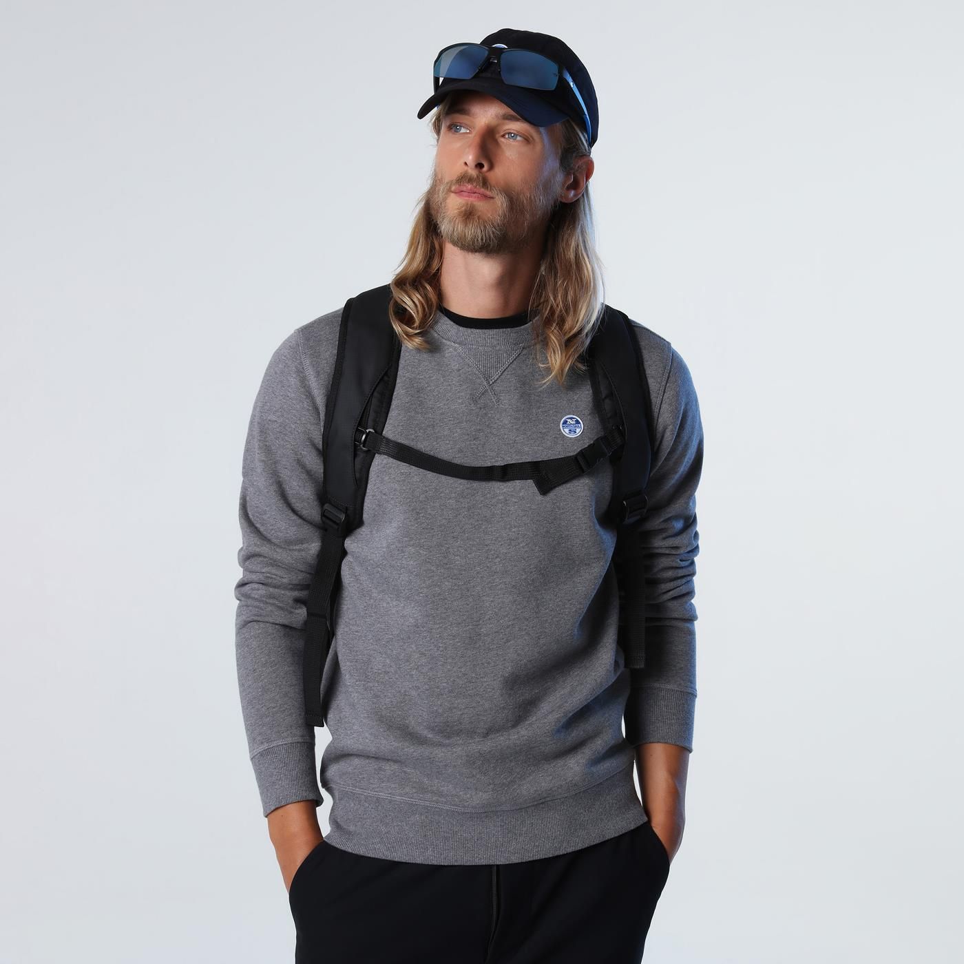 Felpa Girocollo Uomo NORTH SAILS Con Logo - Maglia Della Tuta In Cotone Organico - 2