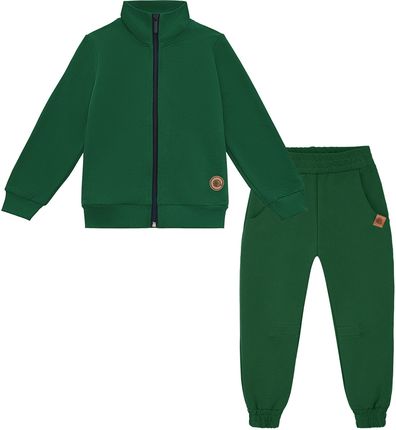 Zielony dres z bluzą ze stójką