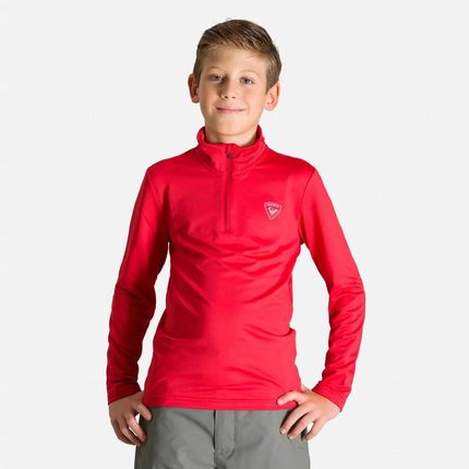 Bluza ROSSIGNOL Boy 1/2 Zip Warm Stretch czerwony