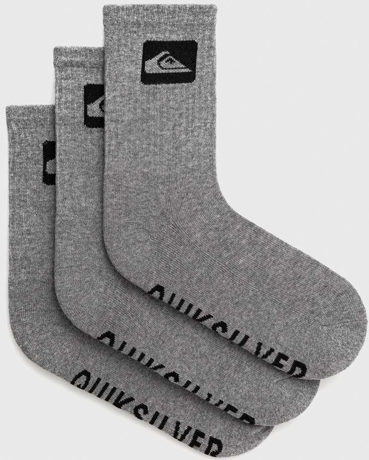 Quiksilver skarpetki 3-pack męskie kolor szary - Ceny i opinie - Ceneo.pl