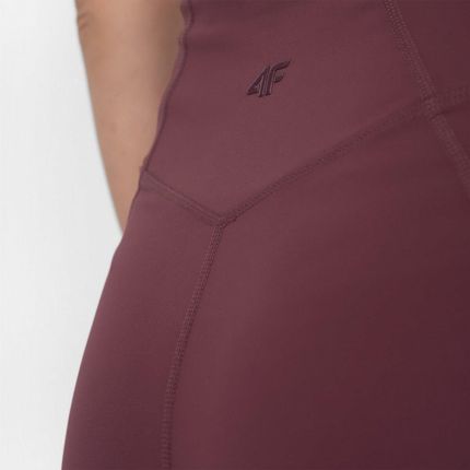 Damskie legginsy 4F H4Z22 SPDF011 burgundowy 60S S L - zdjęcie 5