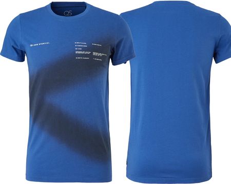 T-shirt męski s.Oliver niebieski wzory - M
