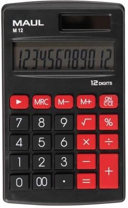 Maul Kalkulator Kieszonkowy M12 12Pozycyjny Czarny (7261490Ml)