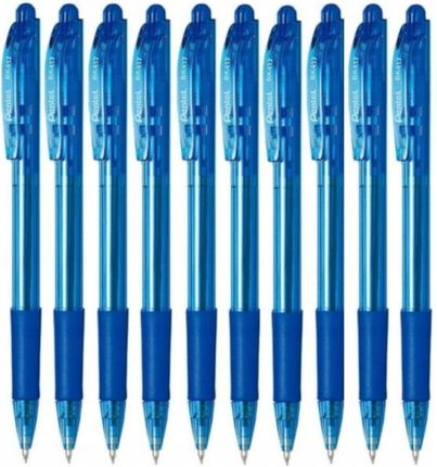 Pentel Długopis Automat Bk 417 Wow Niebieski 10X