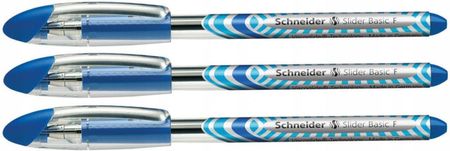 Schneider Długopis Slider Basic F Niebieski X 3