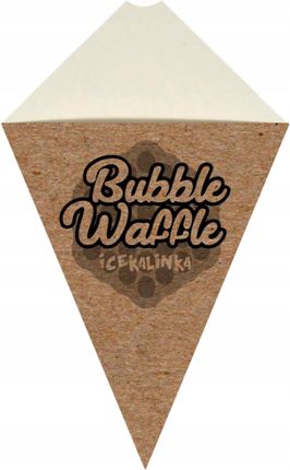 Icekalinka Rożki Do Gofrów Bubble Waffle –100Szt. Brązowe Eko