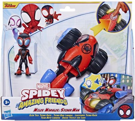 Hasbro Spider-Man Spidey i Super-kumple Techno Racer pojazd ze światłami F4531