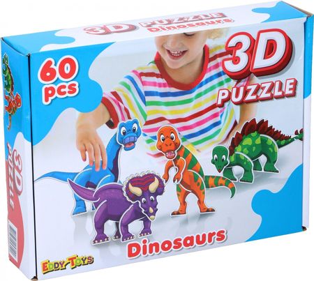 Eddy Toys Puzzle 3D Dinozaury Dla Dzieci 60El