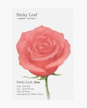 Kartki samoprzylepne - róża czerwona Appree