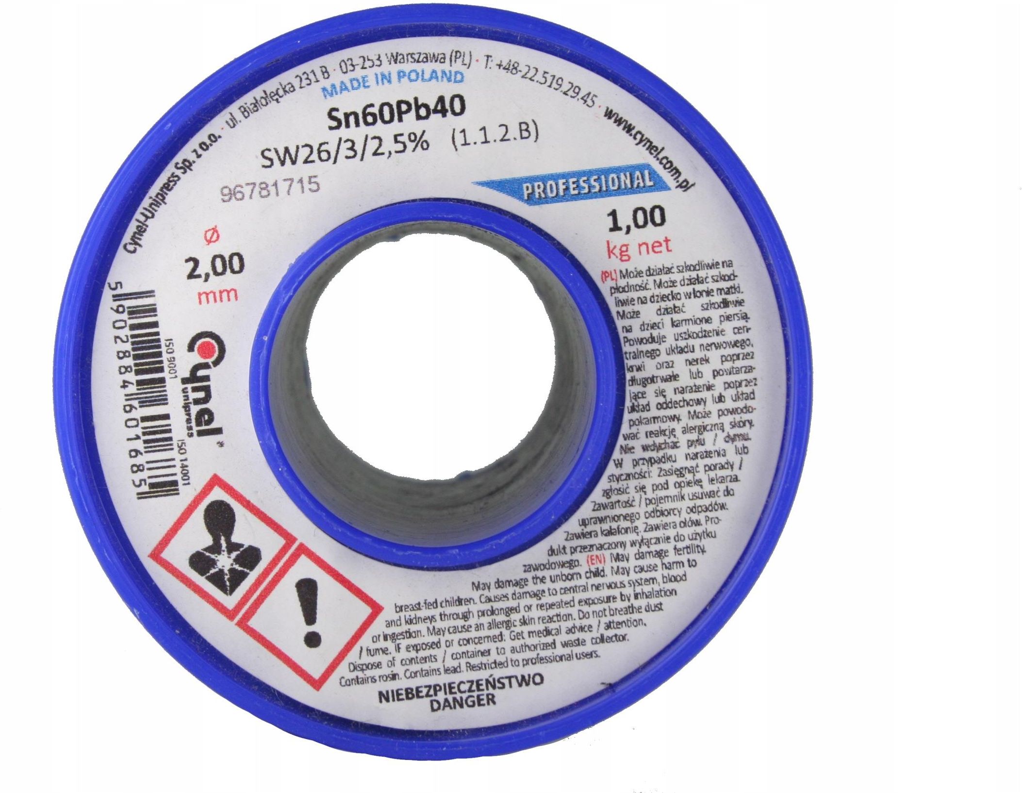 Cynel Cyna Spoiwo Drut Do Lutowania 2mm 1kg SN60PB40 - Opinie i ceny na ...
