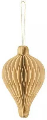 Bombka papierowa PartyDeco honeycomb latarnia beż 13,2x15cm dekoracje świąteczne ozdoby na choinkę BP2-15-013 PD0614