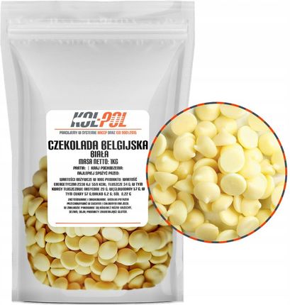 Kol-Pol Czekolada Belgijska 29% Biała Fondue 1kg  