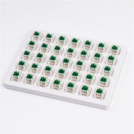 Keychron Gateron G Pro Green Switch Set, Key Switches (Green/Transparent, 35 Pieces)