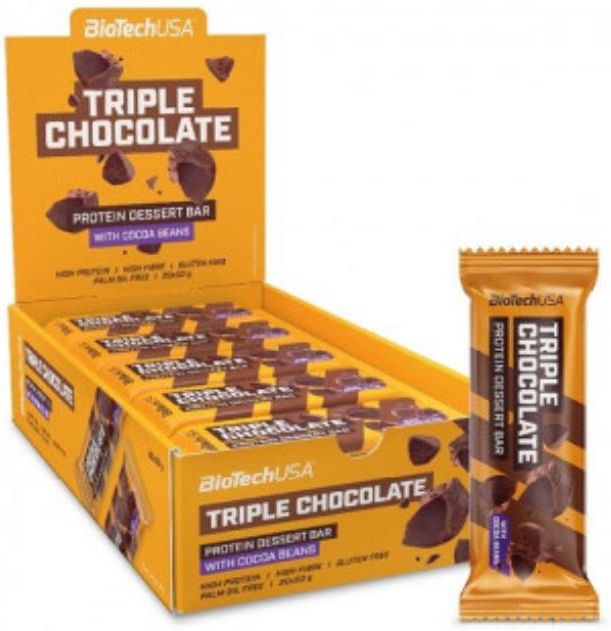 Biotech Usa Protein Dessert Bar 20X50g Triple Chocolate Ceny i opinie