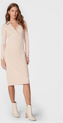 Guess Sukienka codzienna Yasmine W2BK76 K8RT2 Beżowy Slim Fit