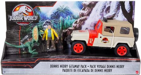Mattel Jurassic World Ucieczka Dennisa i Dilofozaur GWY59