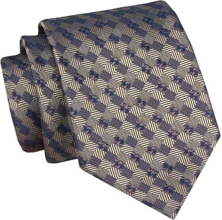 Męski Krawat - Odcienie Brązu - Angelo di Monti  KRADM1954