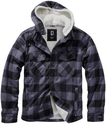 Kurtka Brandit Lumber Jacket Hooded Black/Grey Gingham