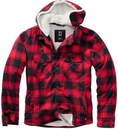 Kurtka Brandit Lumber Jacket Hooded Red/Black Checkered