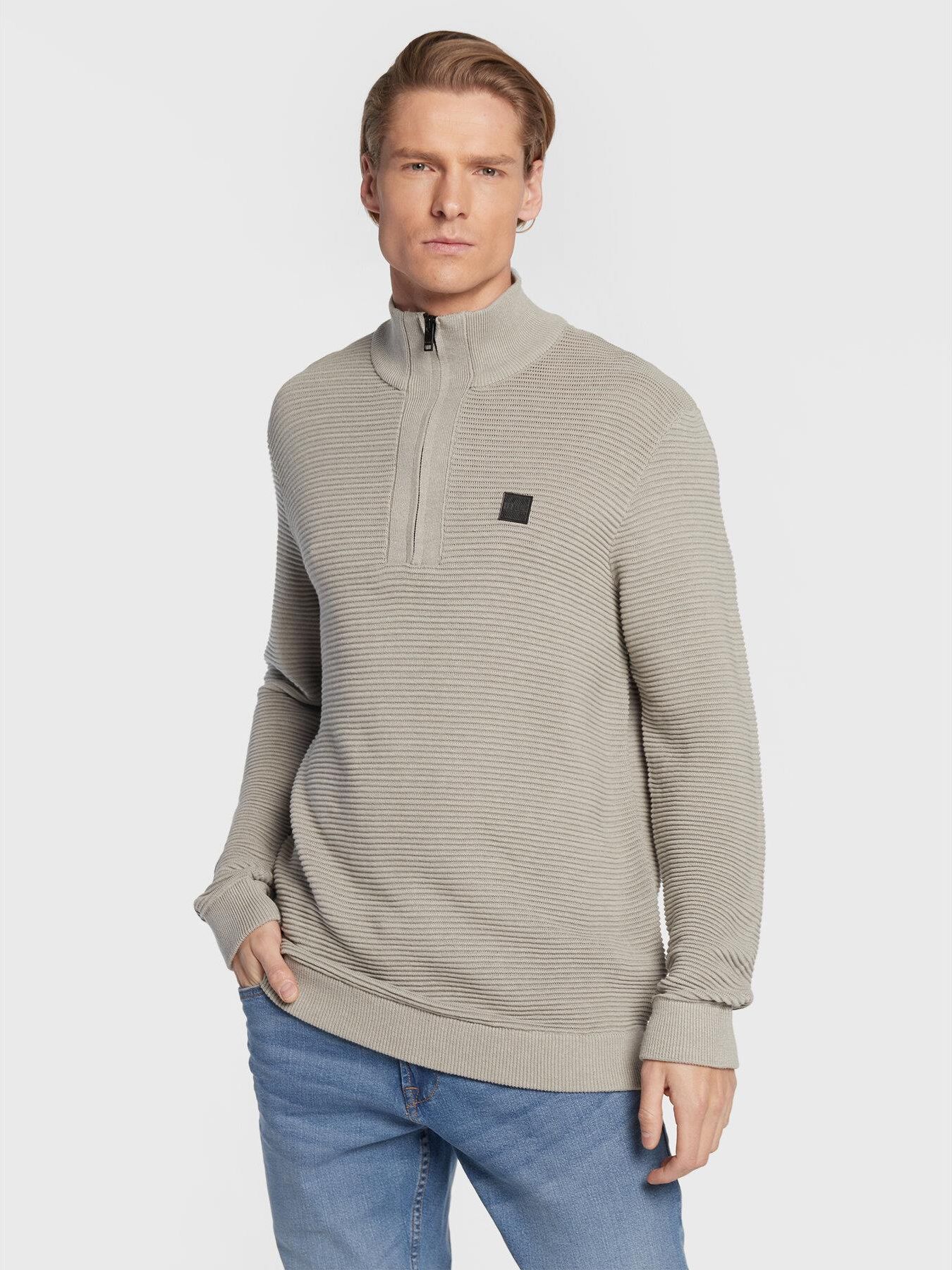 Solid Sweter 21106433 Szary Regular Fit - Ceny i opinie - Ceneo.pl