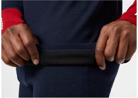 Helly Hansen Koszulka Lifa Merino Midweight 1/2 Zip Granatowy - zdjęcie 3