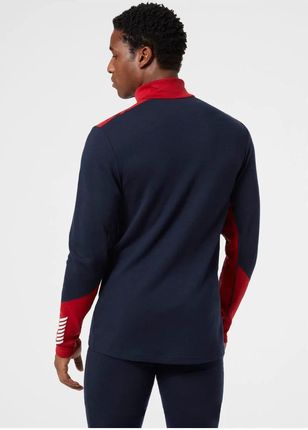 Helly Hansen Koszulka Lifa Merino Midweight 1/2 Zip Granatowy - zdjęcie 2
