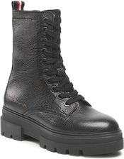 Tommy Hilfiger Trapery Monochromatic Lace Up Boot FW0FW06732 Czarny