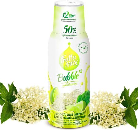 Fruttamax Syrop Do Soda Stream Limonka Mięta Bez 500 ml Na 12 Litrów