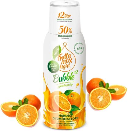 Fruttamax Syrop Do Saturatora Pomarańcza Light 500 ml Na 12 Litrów