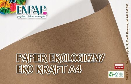 Papier Ekologiczny Eko Kraft 250G 20Ark - Eco Brąz