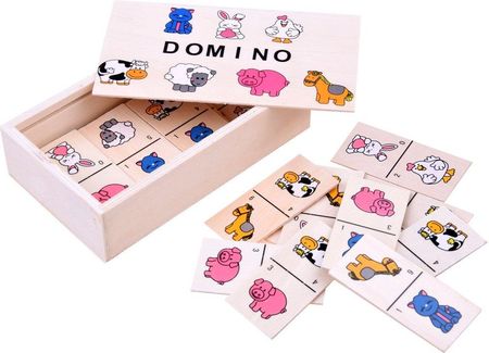 Domino Obrazkowe Gra Jokomisiada Zwierzątka Układanka Zwierzęta Zabawa Zabawka Dla Dzieci 3+ Za2515 Jk0178
