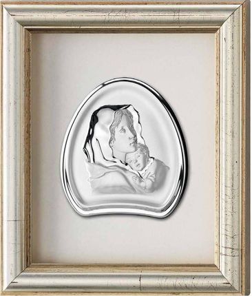 Obrazek Matka Boska z Dzieciątkiem w ramce za szkłem | Rozmiar: 16.5x14.5 cm | SKU: V136/2
