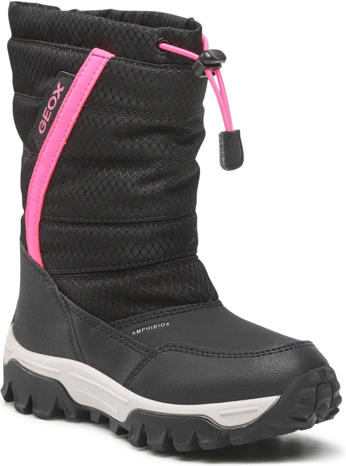 Geox HIMALAYA GIRL - Cizme de iarnă - grey/pink/gri Geox HIMALAYA GIRL - Cizme de iarnă - grey/pink/gri